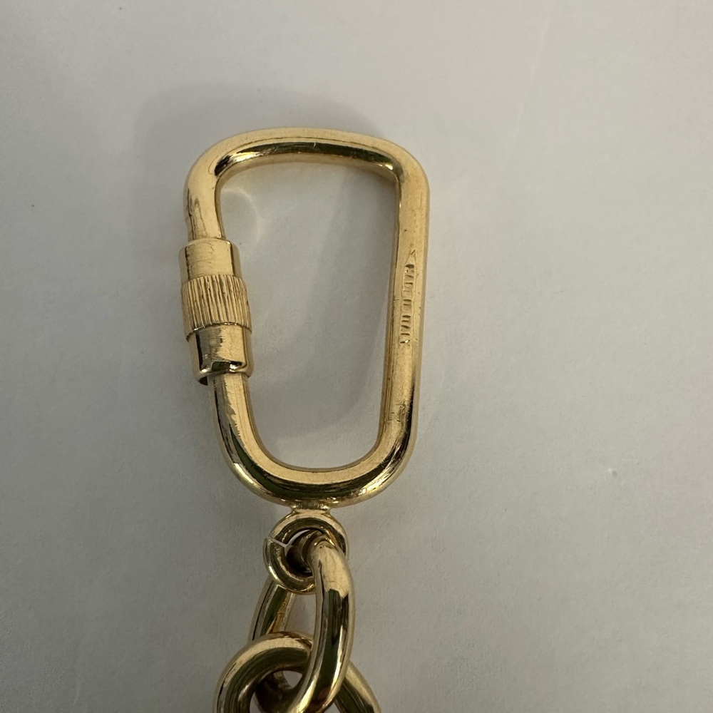 Salvatore Ferragamo Gold Tone Key Ring Bag Charm Vintage Made In Italy - Picture 2 of 9